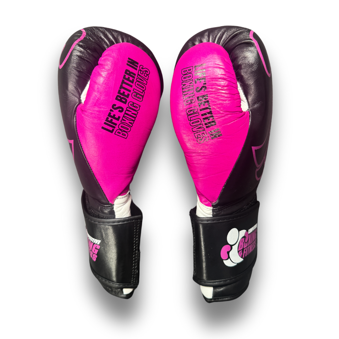 CB Elite Boxing Gloves (Black/Pink)