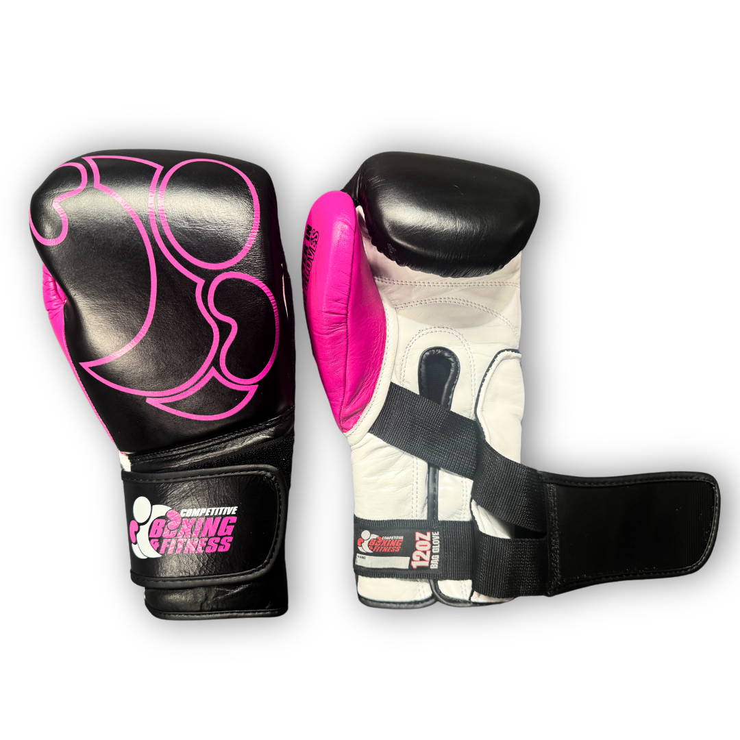 CB Elite Boxing Gloves (Black/Pink)