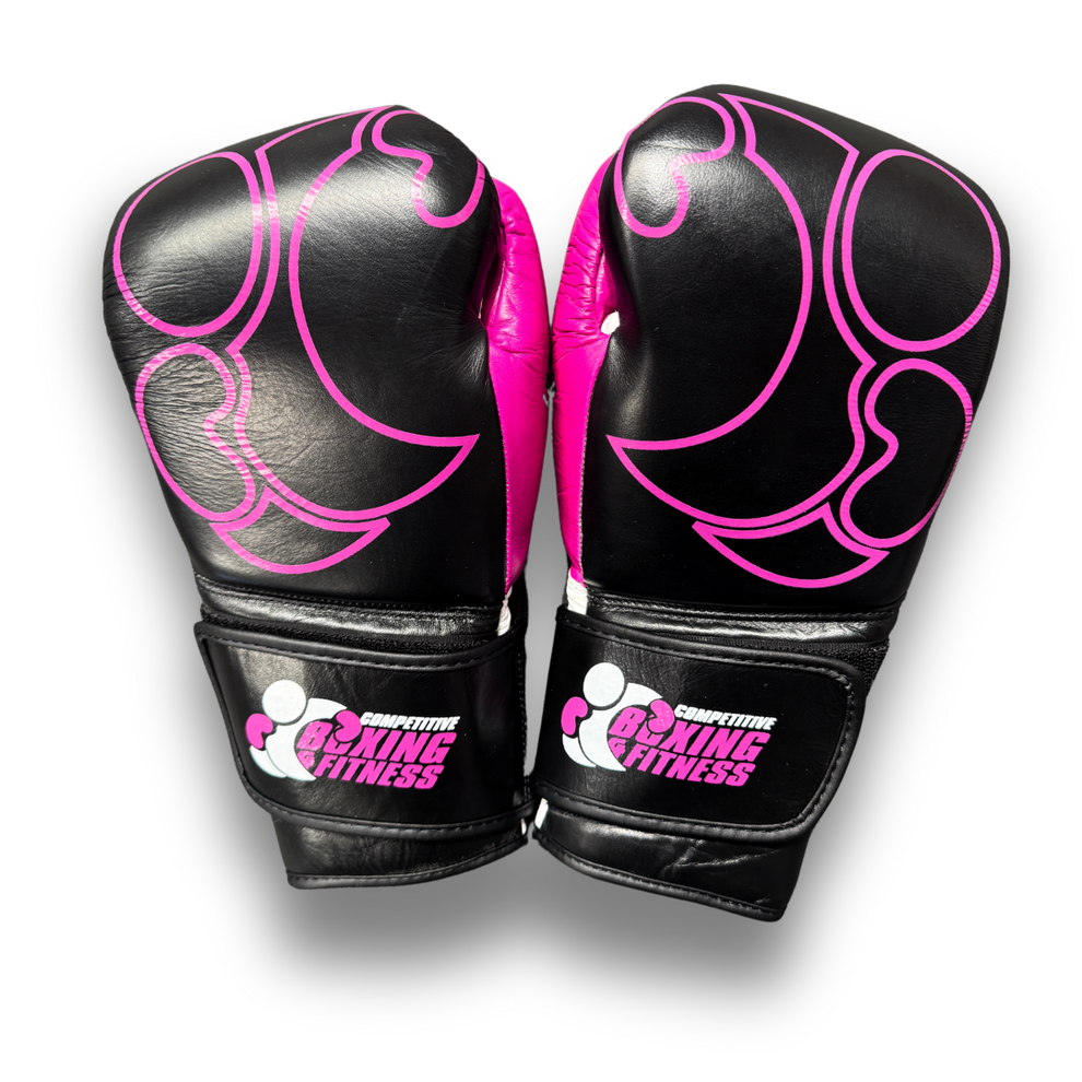 CB Elite Boxing Gloves (Black/Pink) – Competitive Boxing